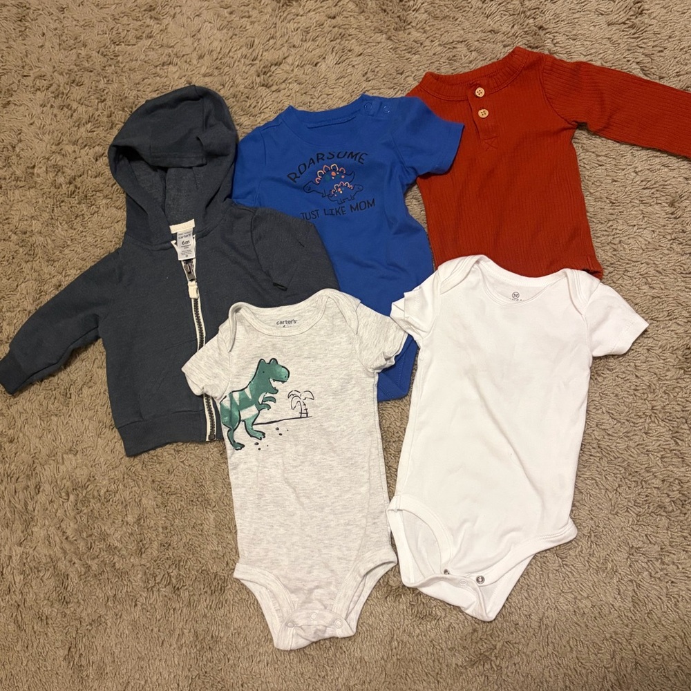 6 month Baby Bodysuit & Sweatshirt Bundle